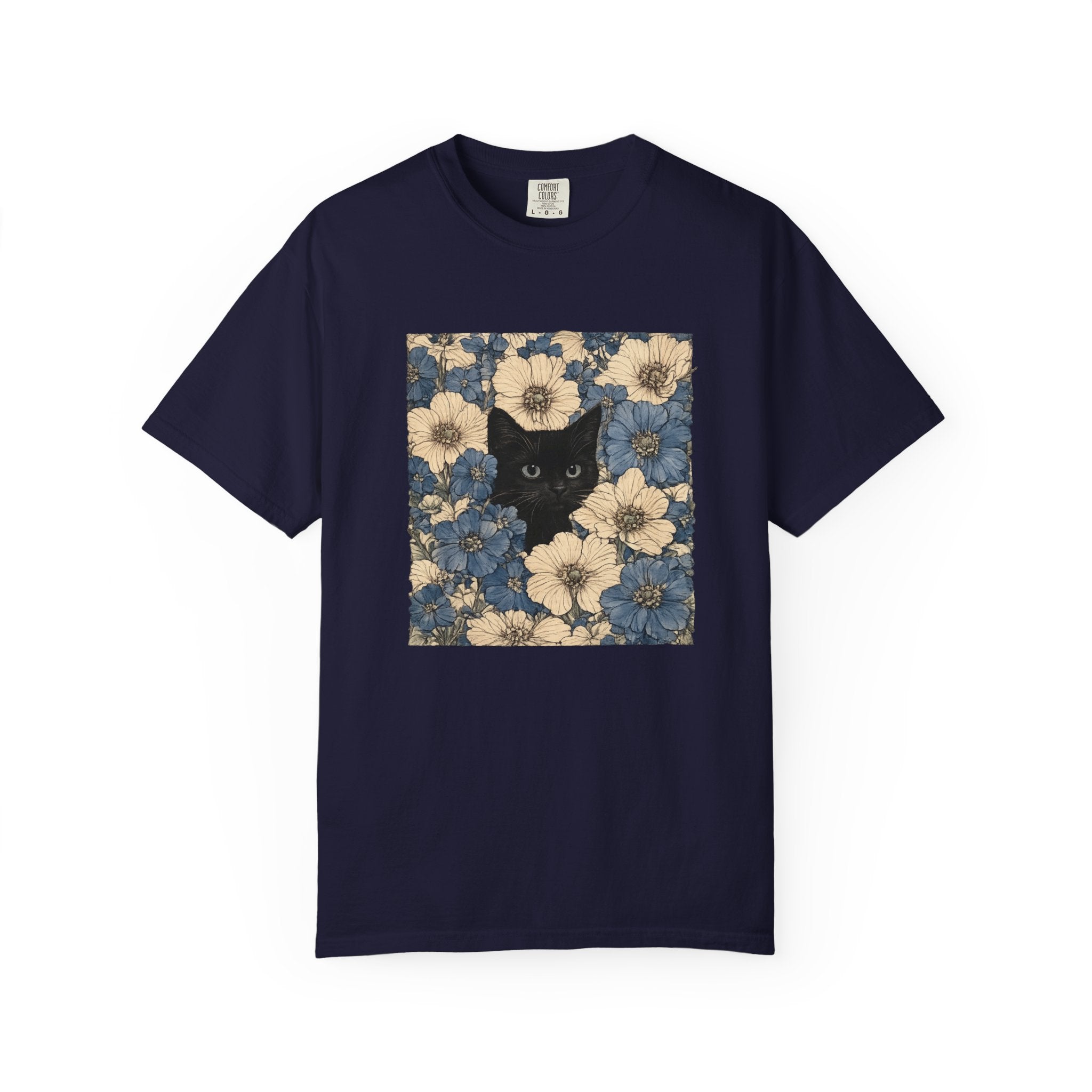 Vintage Floral Cat Shirt