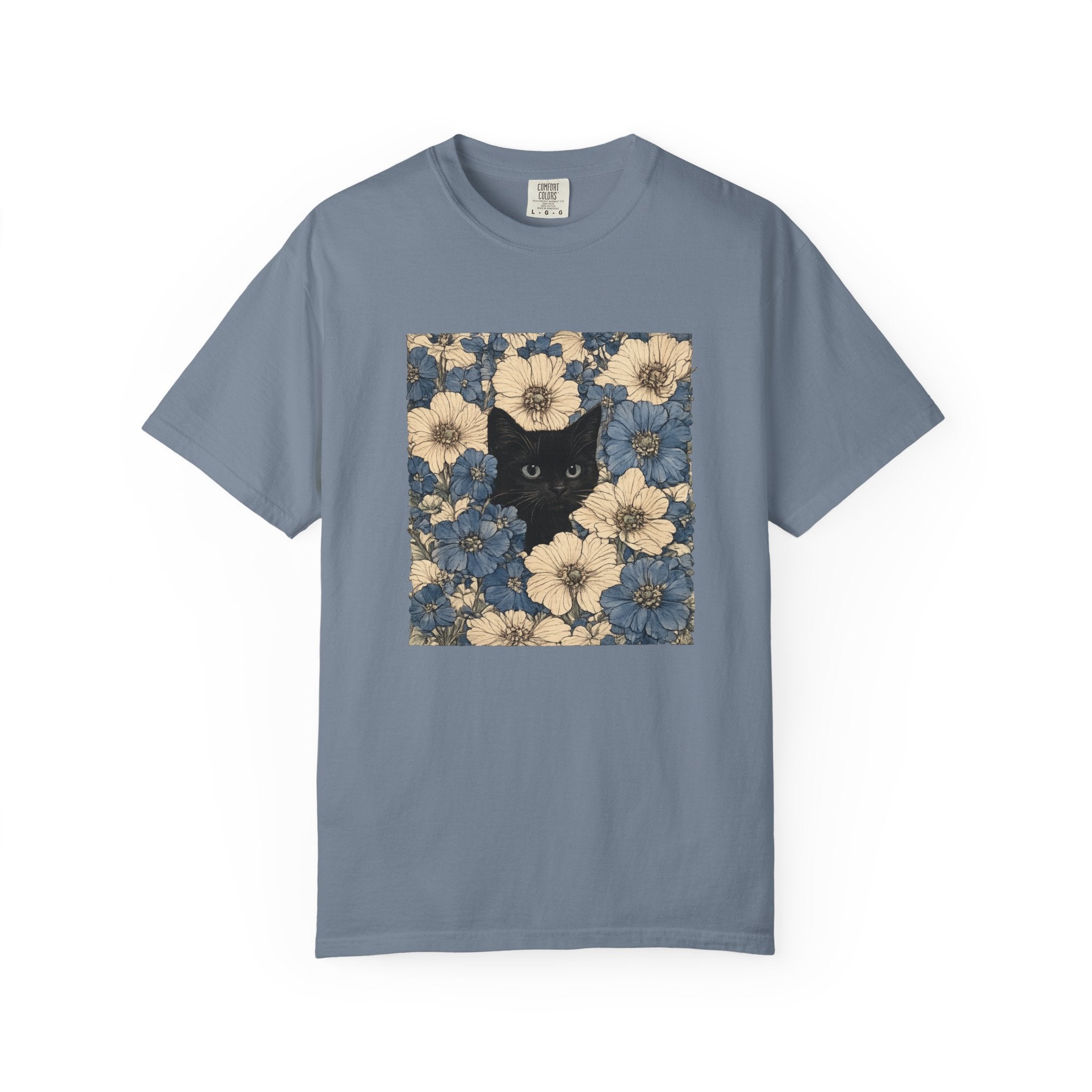 Vintage Floral Cat Shirt