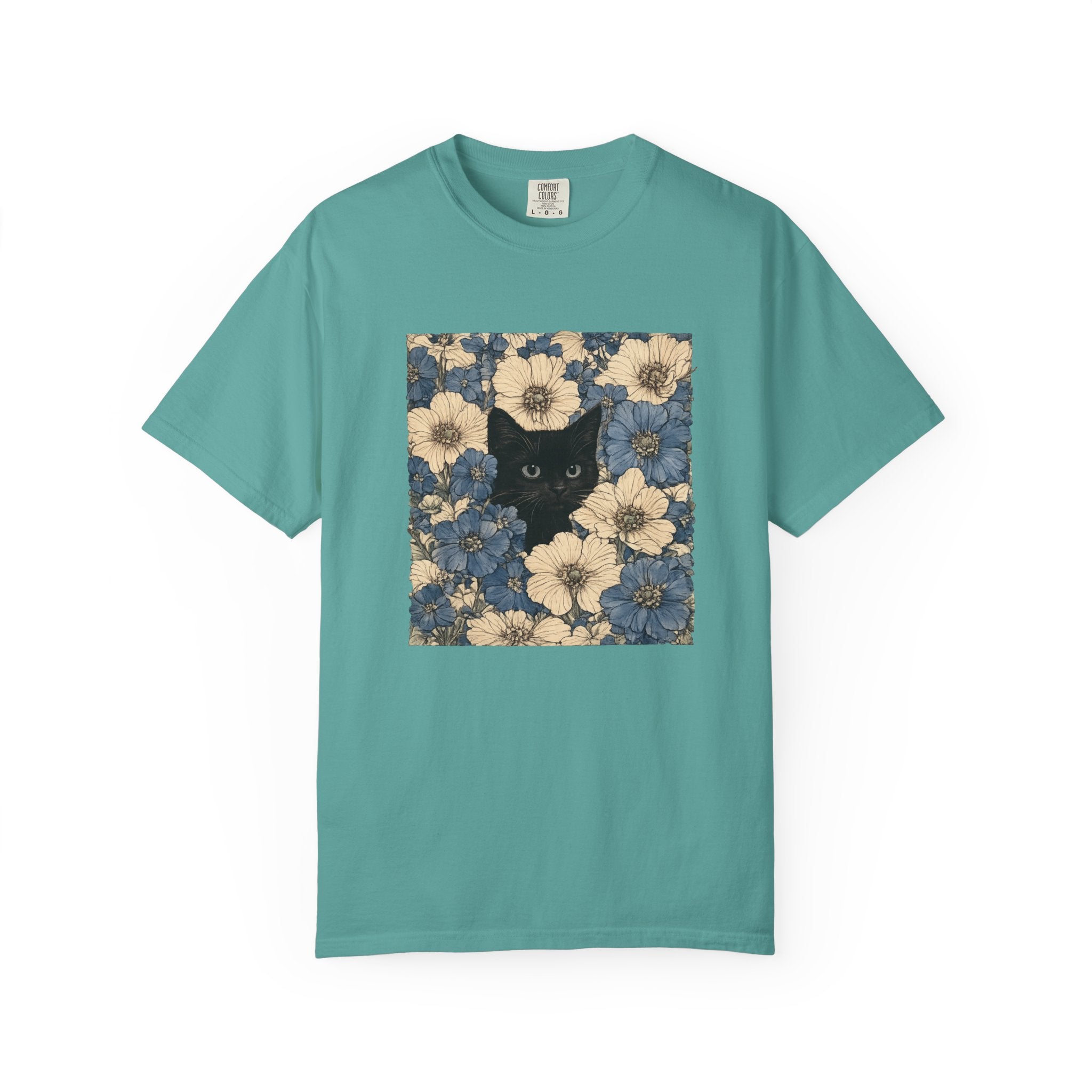Vintage Floral Cat Shirt