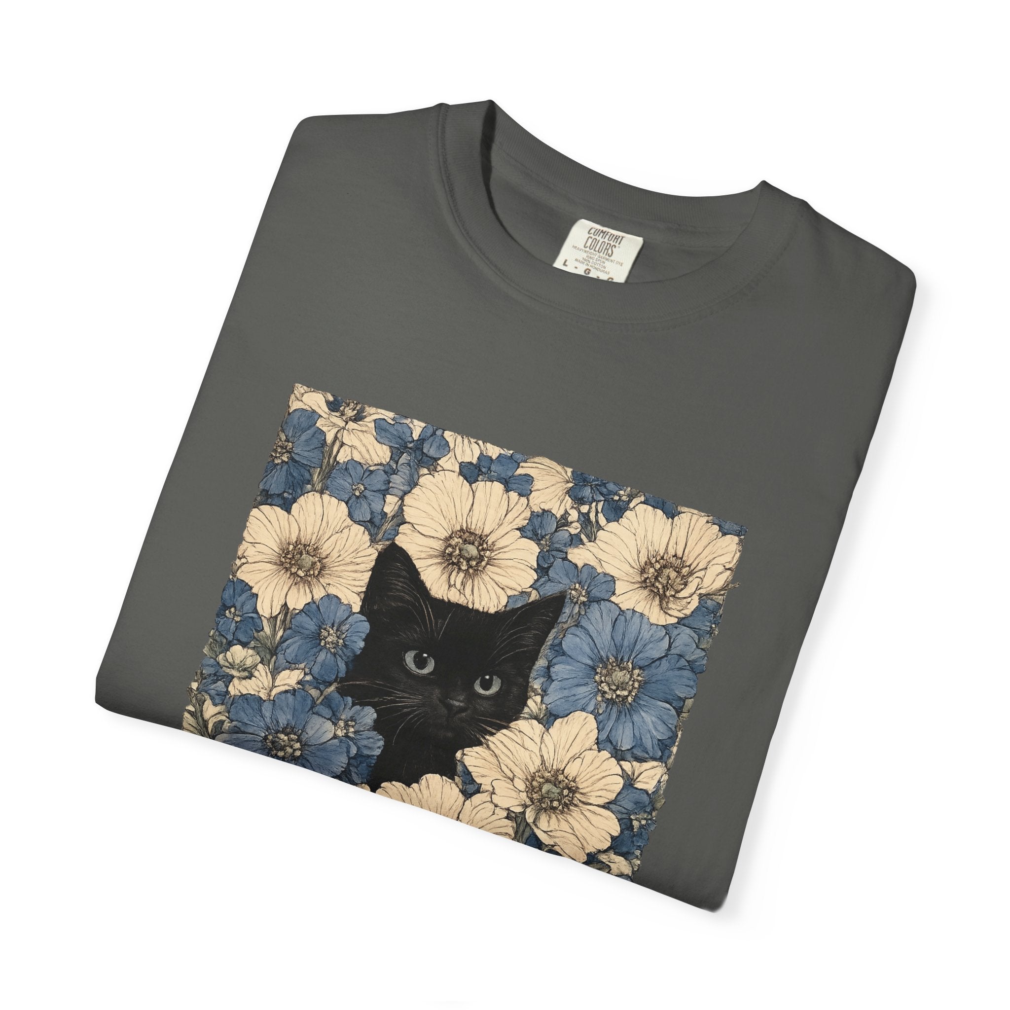Vintage Floral Cat Shirt