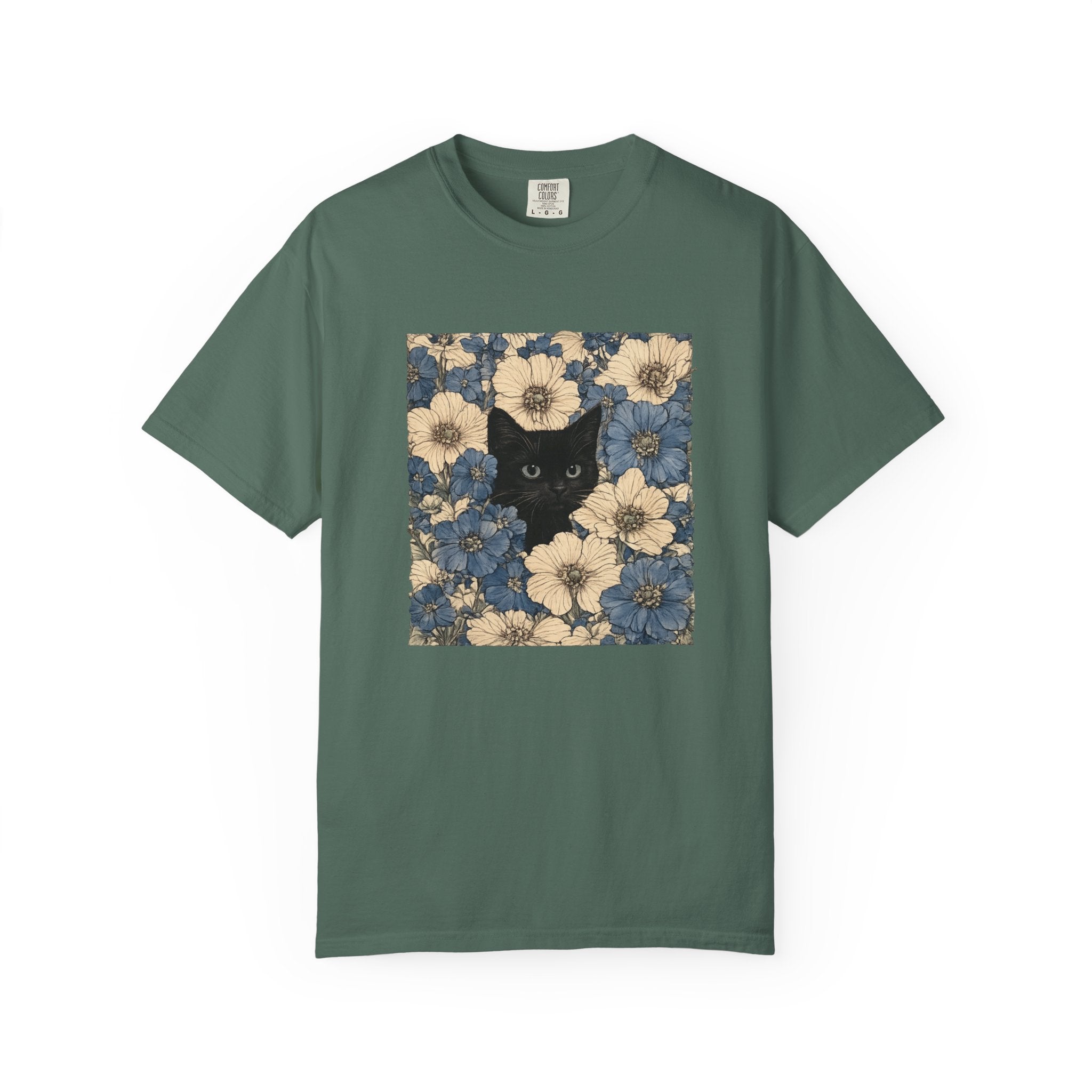 Vintage Floral Cat Shirt