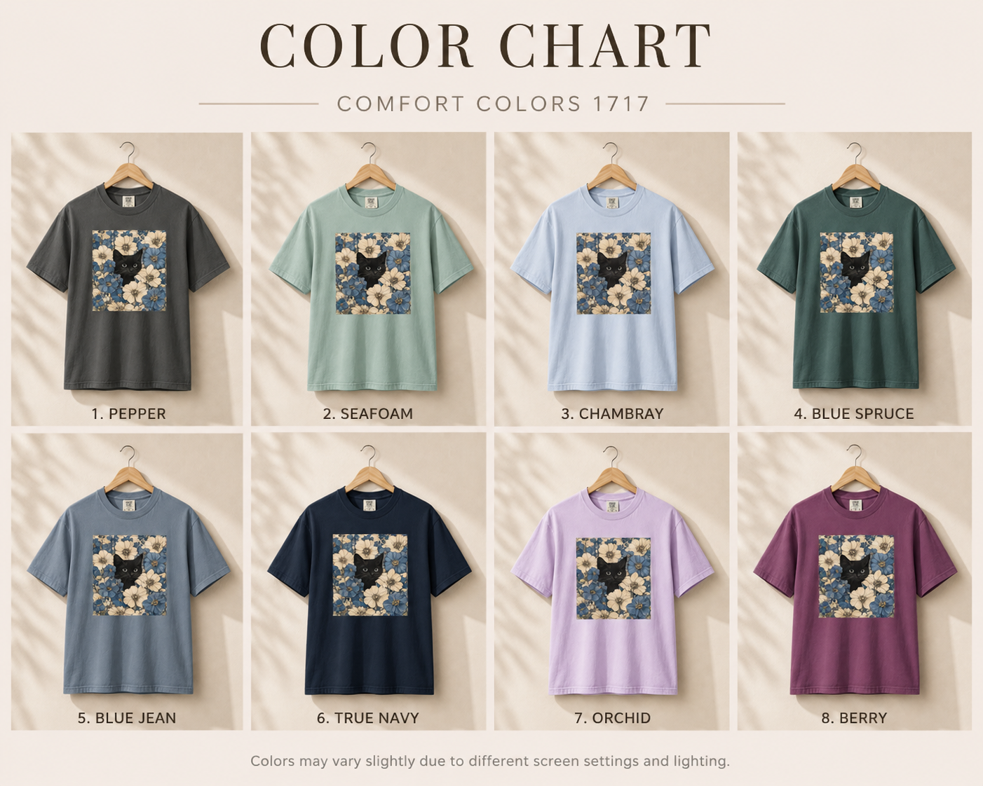 Vintage Floral Cat Shirt