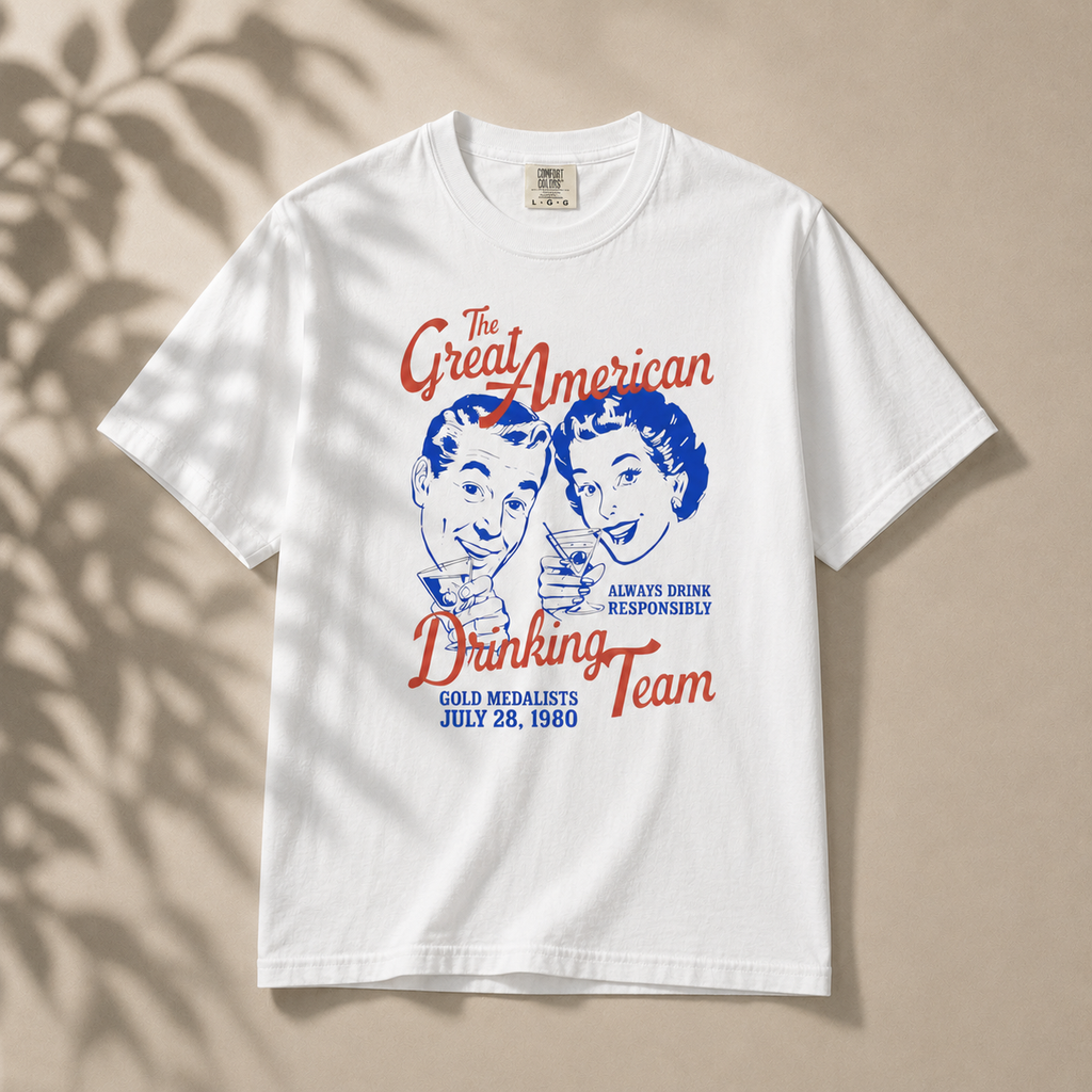 Vintage Retro Drinking Team Shirt
