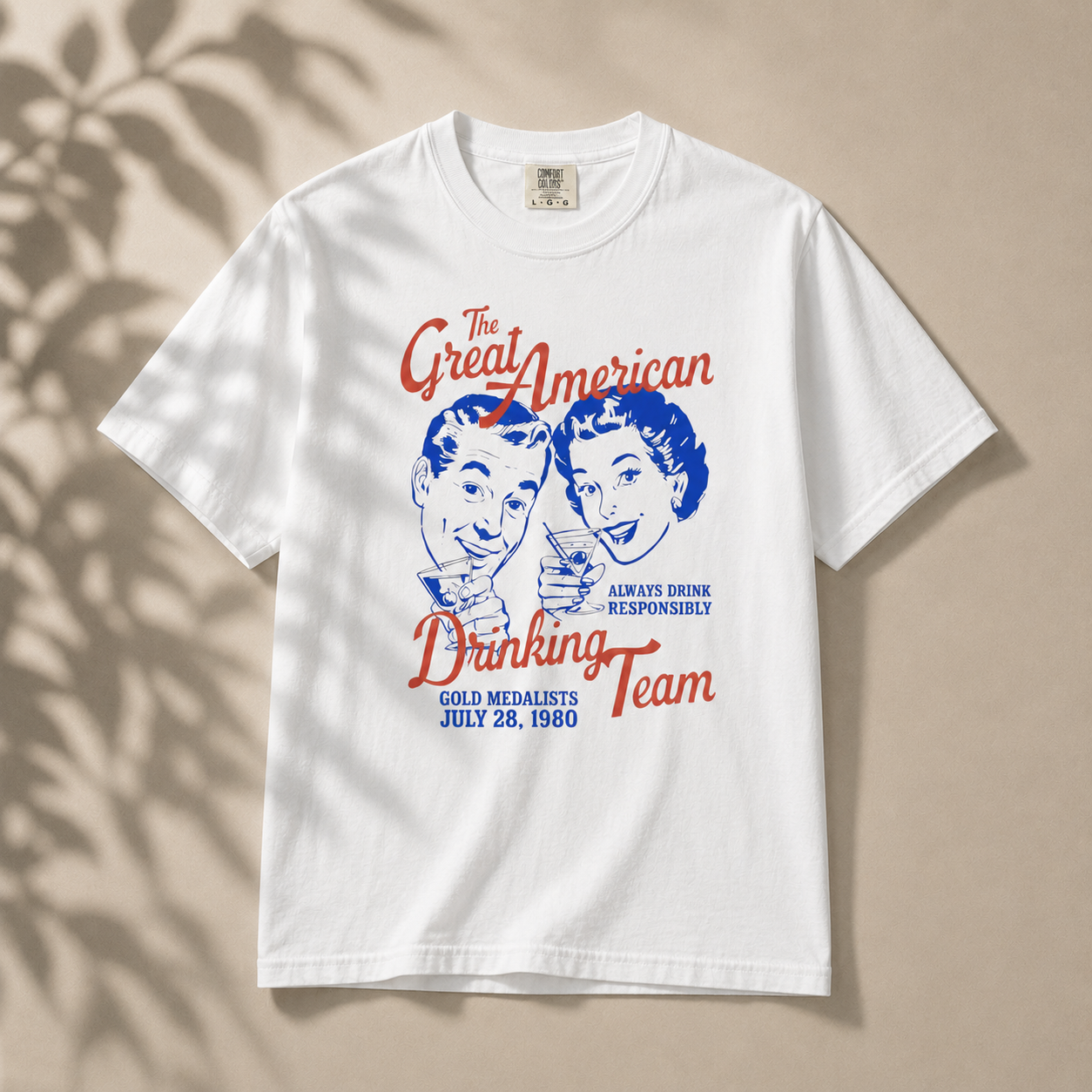 Vintage Retro Drinking Team Shirt