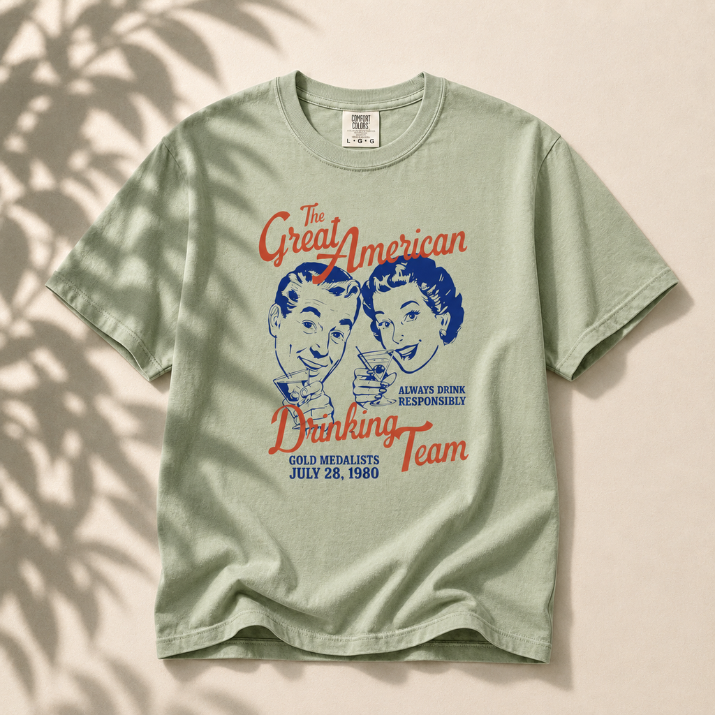 Vintage Retro Drinking Team Shirt