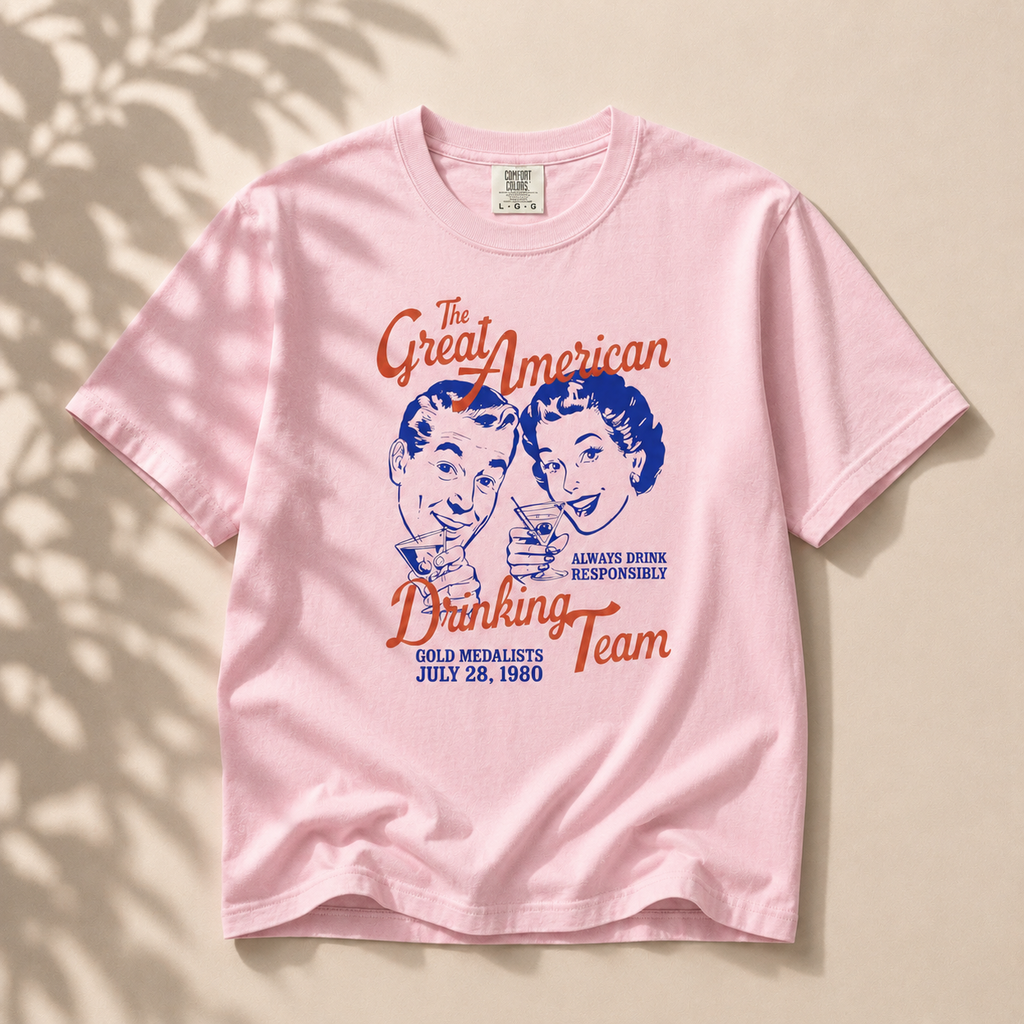Vintage Retro Drinking Team Shirt