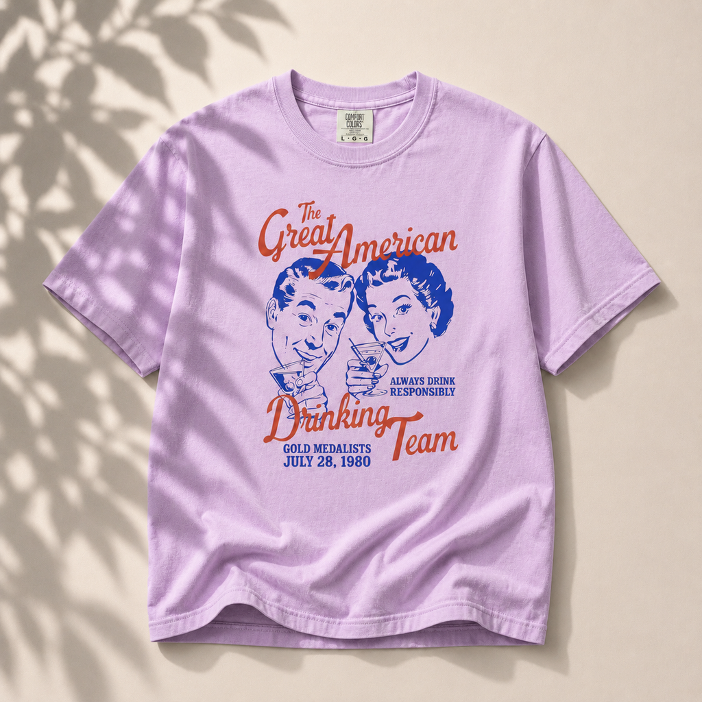 Vintage Retro Drinking Team Shirt
