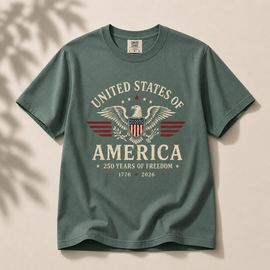 American Patriotic Shirt, USA 250th Anniversary Tee