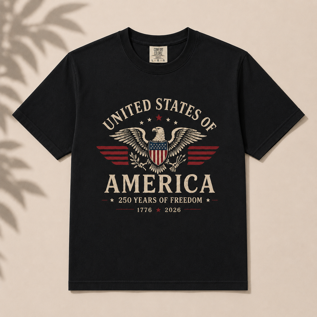 American Patriotic Shirt, USA 250th Anniversary Tee