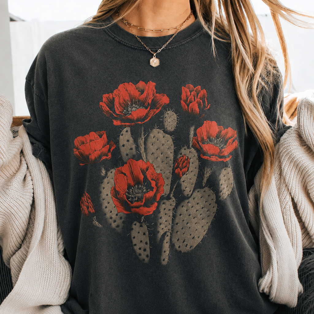 Cactus Bloom Flower Shirt