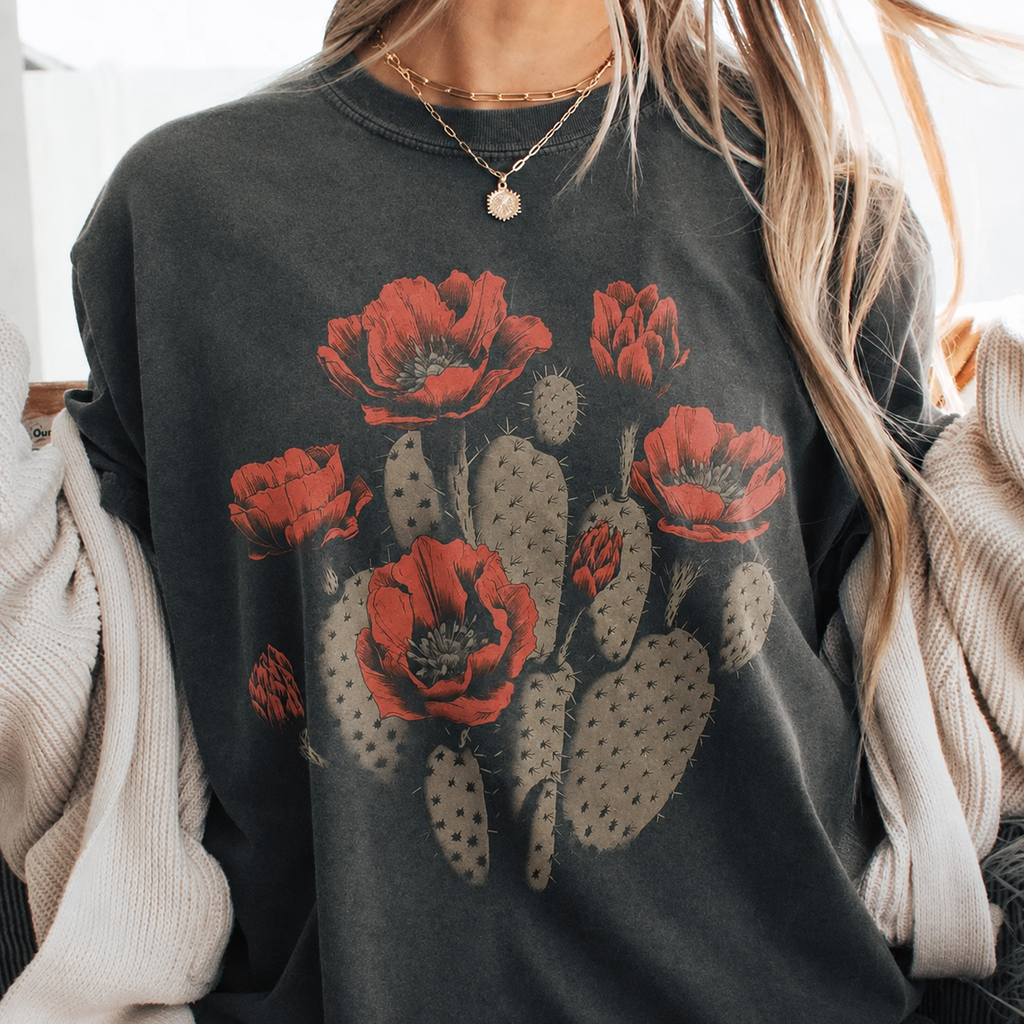 Cactus Bloom Flower Shirt