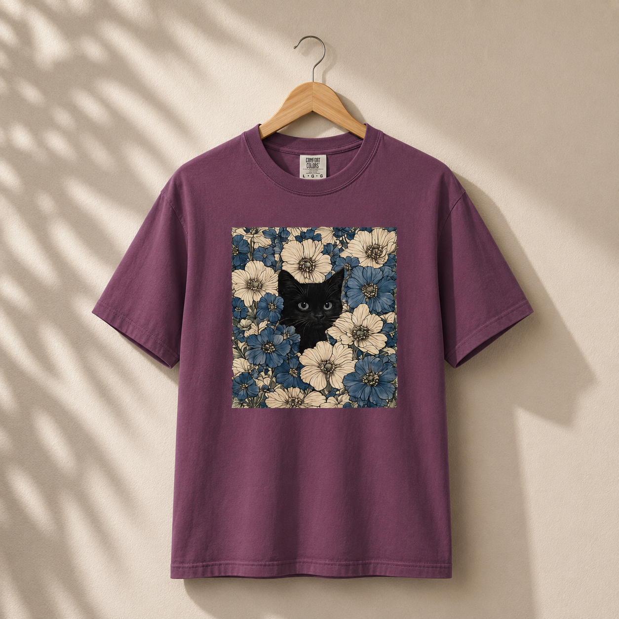 Vintage Floral Cat Shirt
