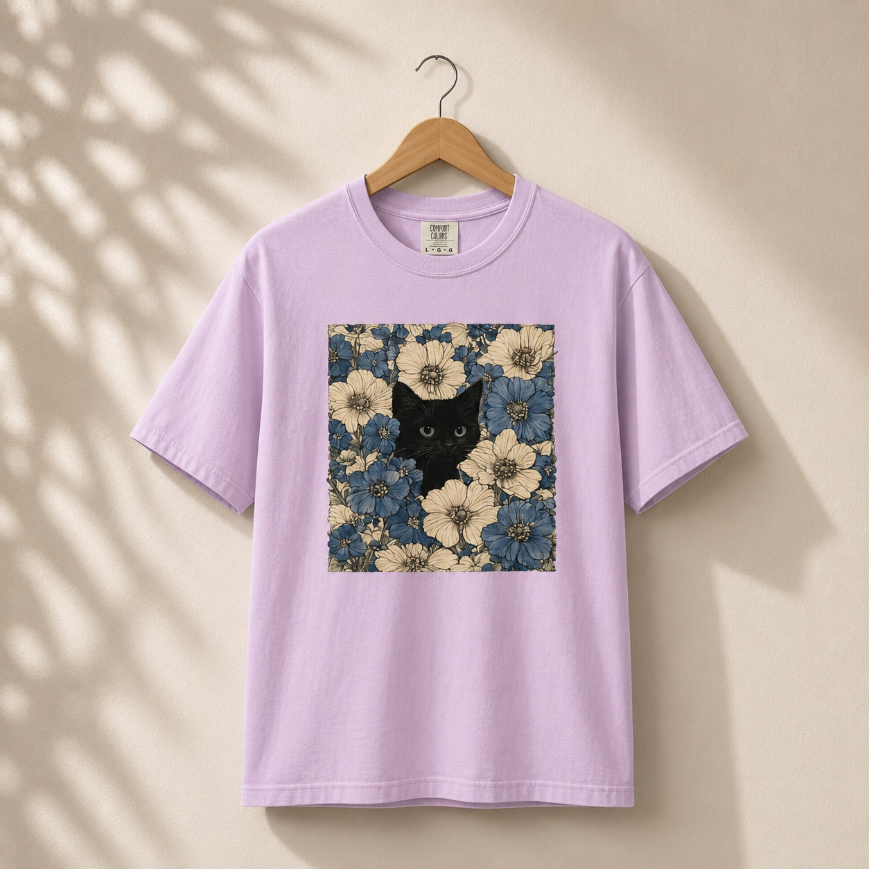 Vintage Floral Cat Shirt