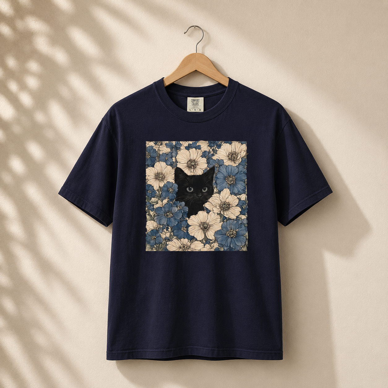 Vintage Floral Cat Shirt