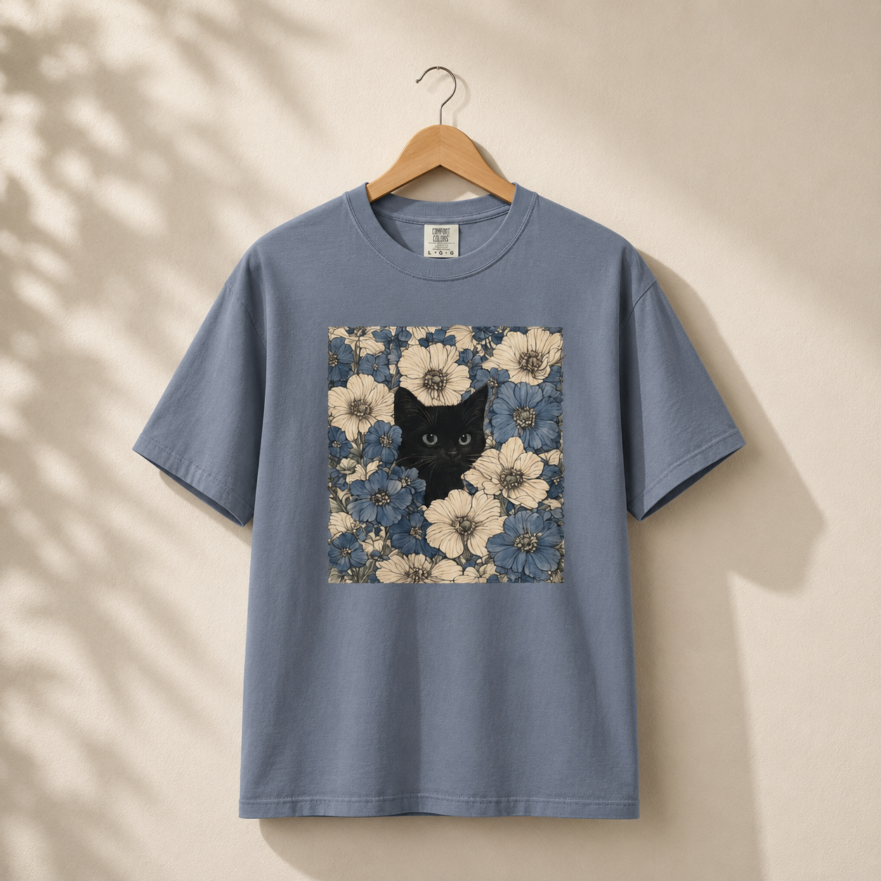 Vintage Floral Cat Shirt