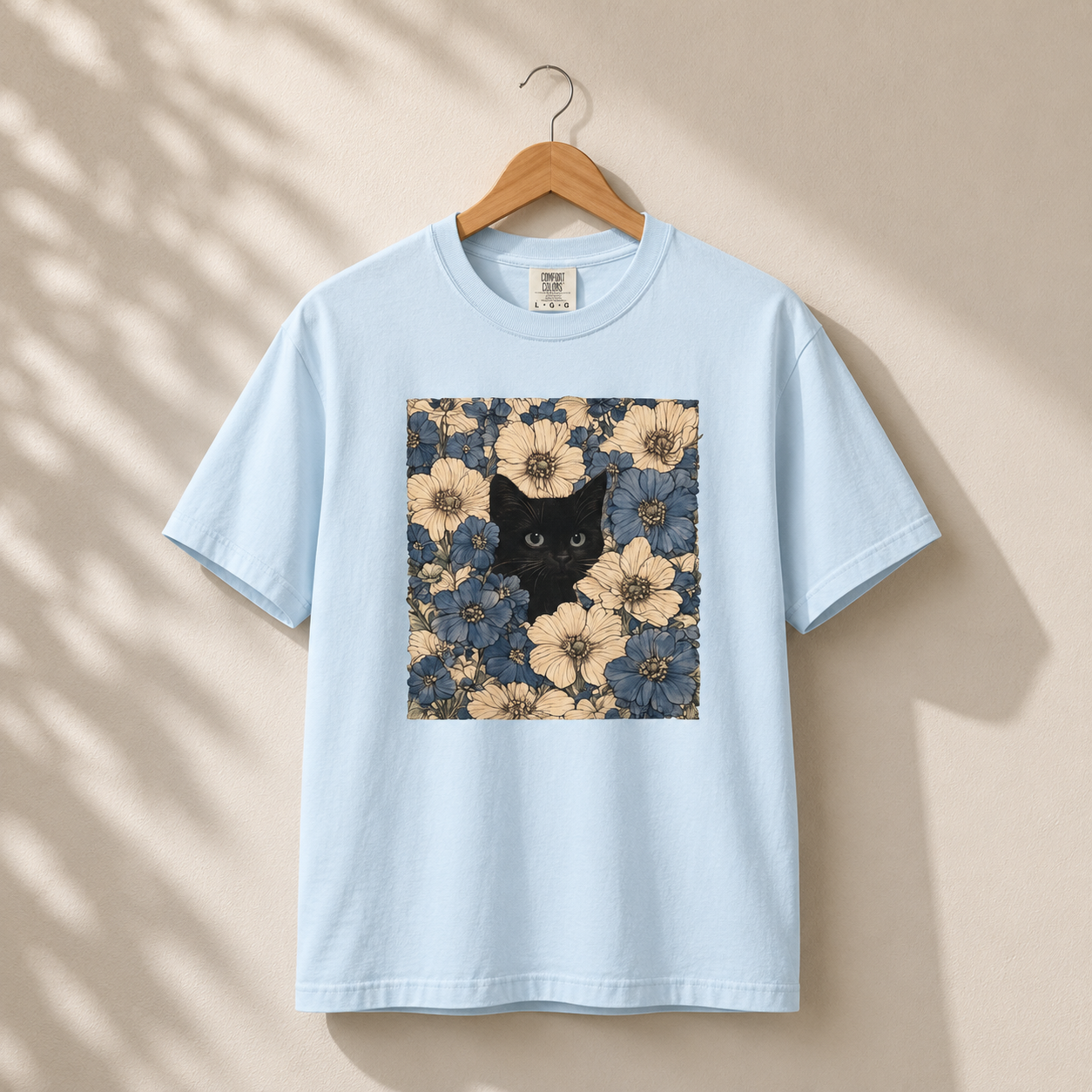 Vintage Floral Cat Shirt
