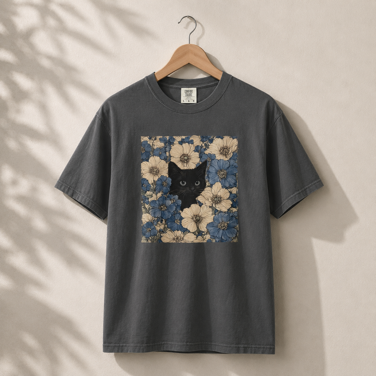 Vintage Floral Cat Shirt