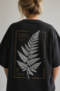 Vintage Fern Washed Oversized Back Print T-Shirt