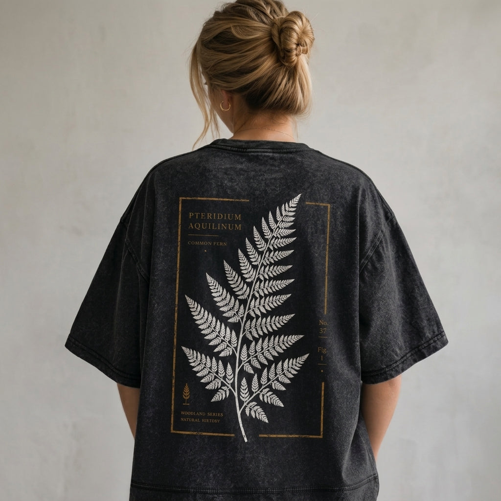 Snow Washed Oversized Cotton T-Shirt