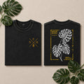 Monstera Botanical Snow Wshed T-Shirt
