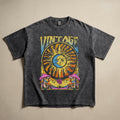 Pirate Grey vintage washed oversized t-shirt with celestial sun and moon graphic