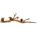 Oyster Mushroom Candleholder in antique gold, 30.5 inch sculptural centerpiece