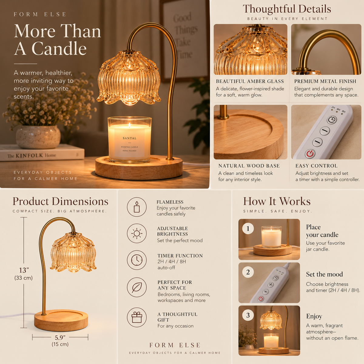 Candle warmer lamp details controls and use guide